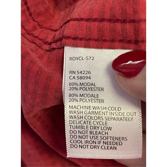 Royal Robbins Men's Plaid Short Sleeve Casual Button-Down Shirt Red Medium - Picture 4 of 4